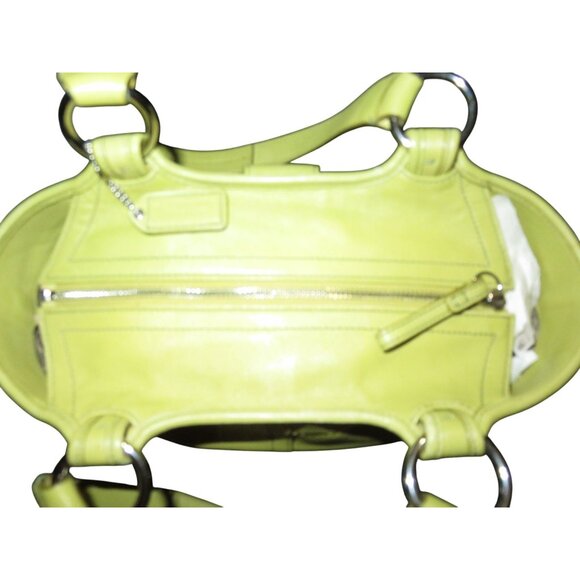 Coach 2004 Soho Canvas & Leather Mini Tote Buckle Front Flap Gorgeous Green! - Picture 13 of 13